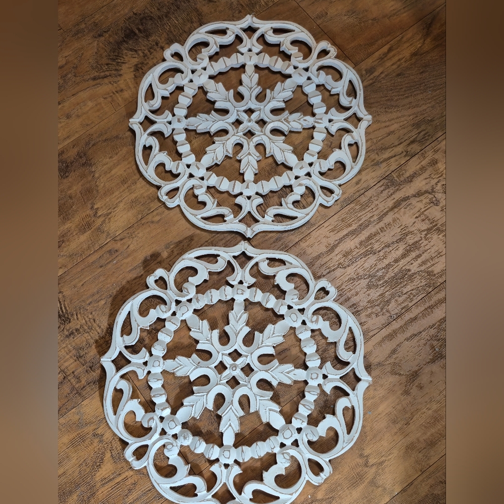 Wooden wall art by magnolia home target 2019 shabby chic 15' Round Home Decor